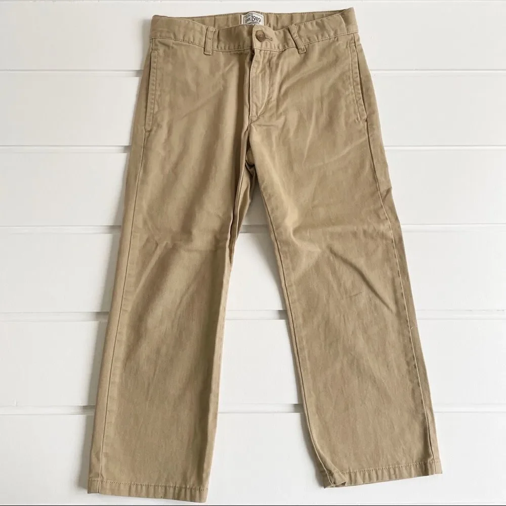 The Children’s Place Khaki Flat Front Chino Pants Size 6 Husky